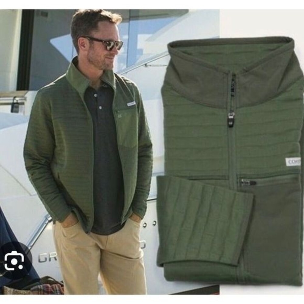 NWT Coast Men's The Foresail Jacket Multiple‎ Pockets Olive Green Size Small